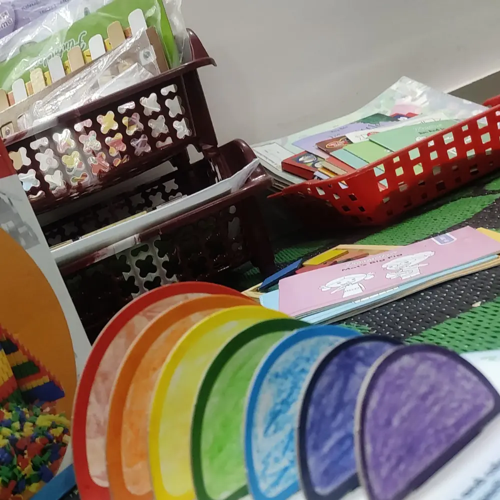 Kids playing safely at Kawach Daycare in Kanpur