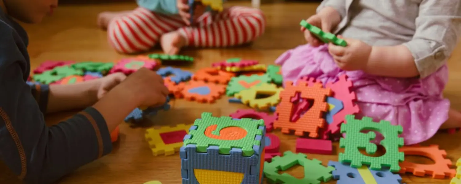Kids playing safely at Kawach Daycare in Kanpur